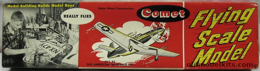 Comet North American P-51 Mustang - 24 inch Wingspan - Coca-Cola Bottle Issue, Y1-129 plastic model kit